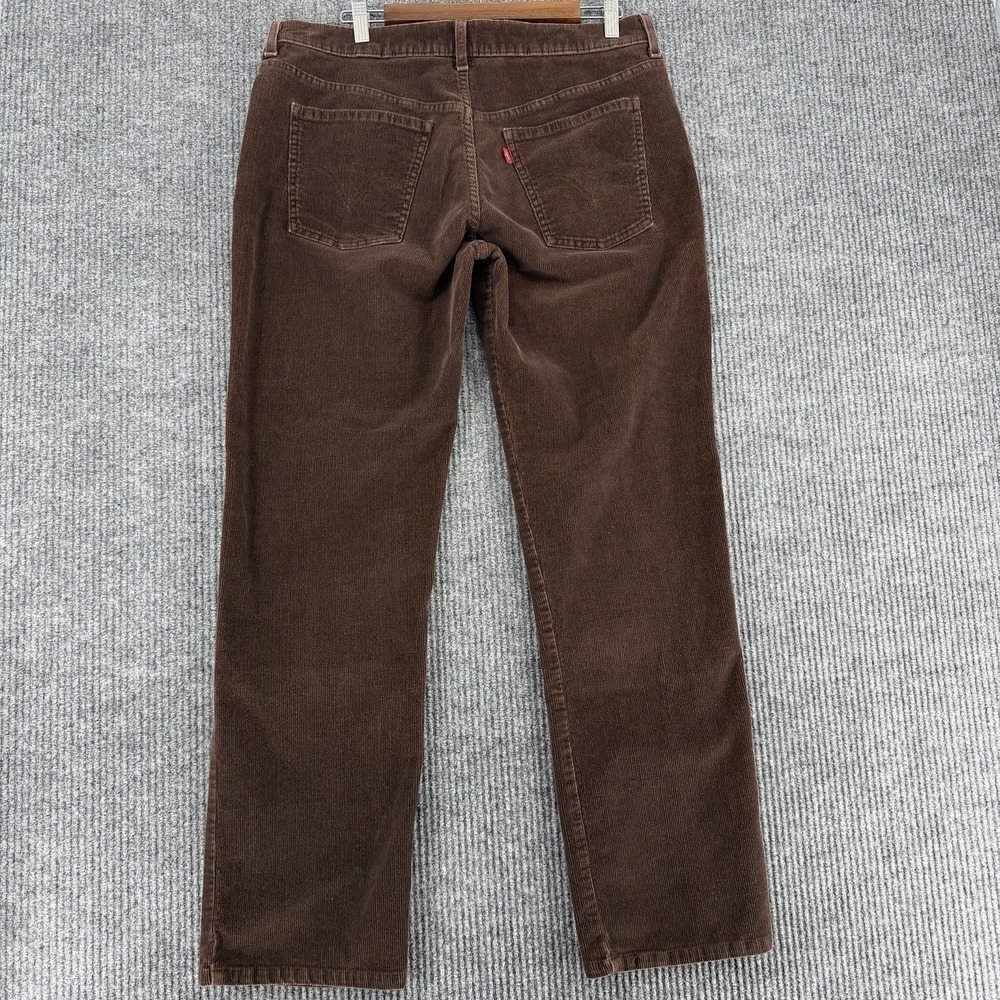 Vintage Levi's 505 Straight Leg Corduroy Pants Women's 14M Brown Y2K 36x30